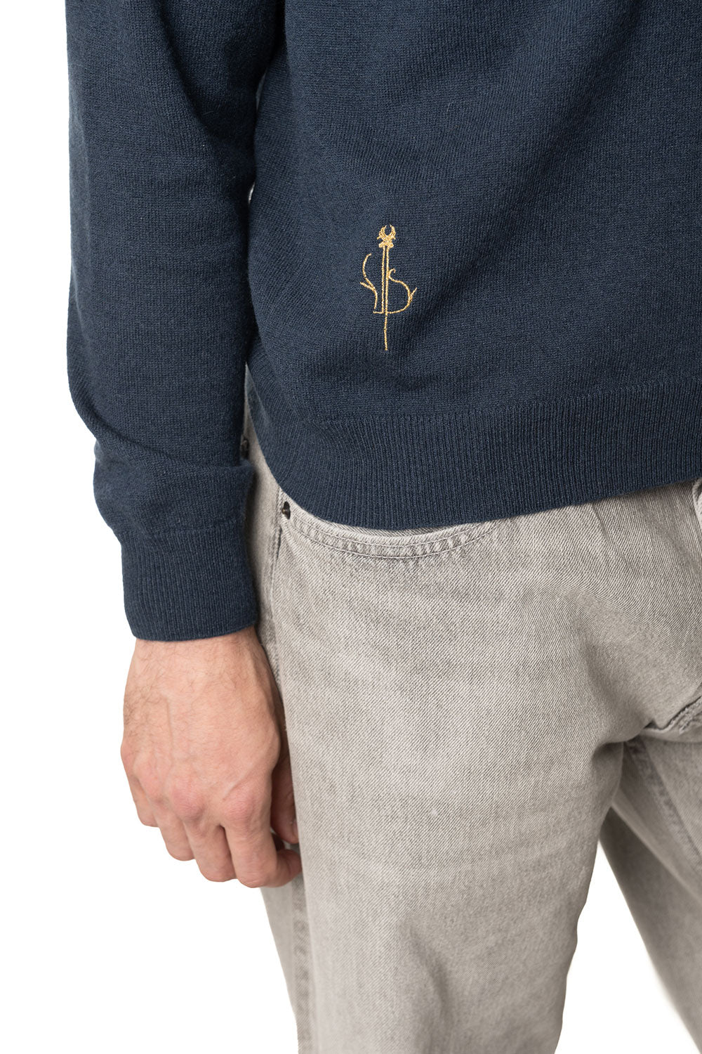 Maglione da uomo con scollo a V in cashmere