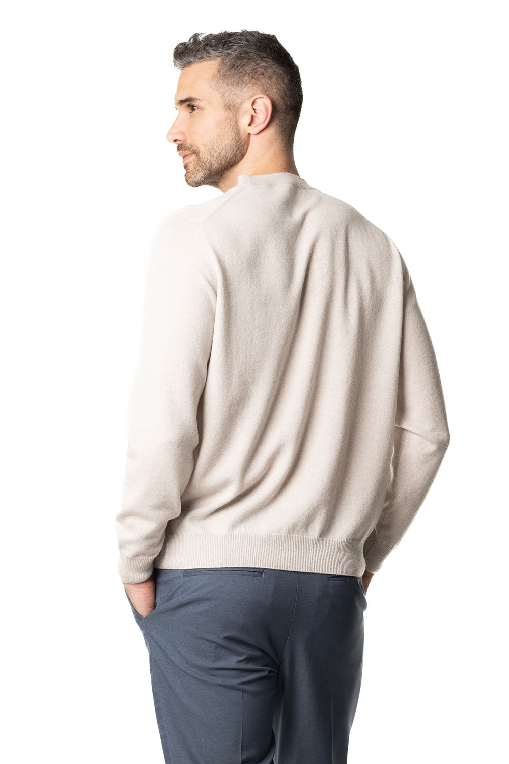 Maglione da uomo in cashmere scollo a V