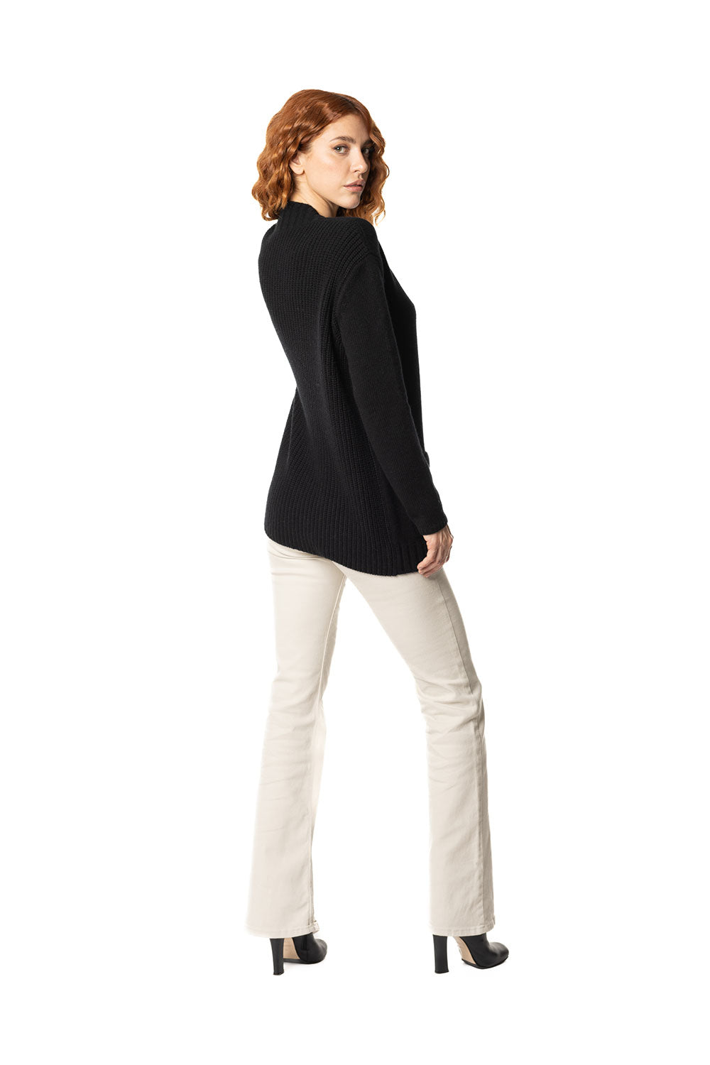 Cardigan in cashmere da donna nero