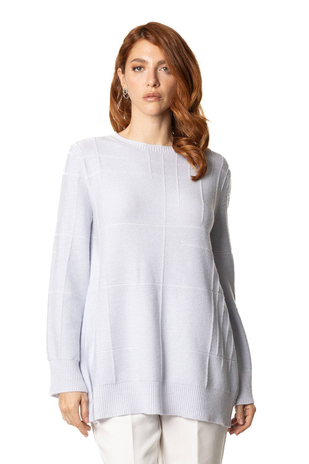 Off shoulder in cashmere azure