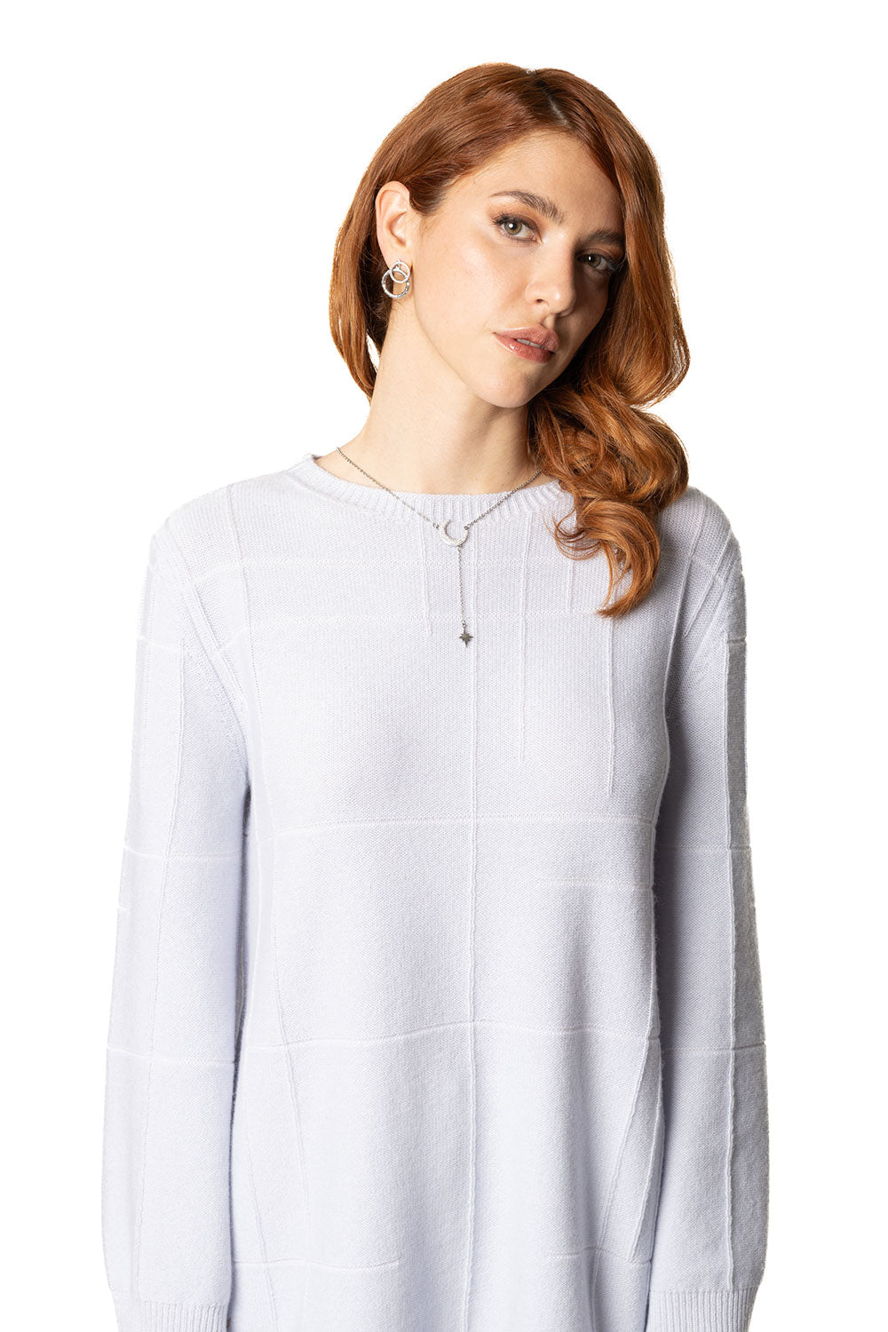 Off shoulder in cashmere azure