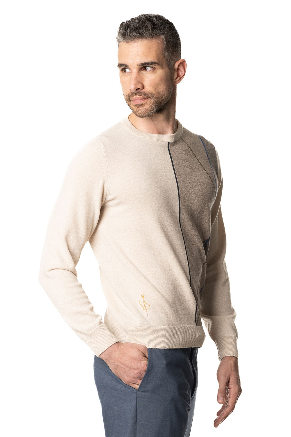 Girocollo da uomo in cashmere dew e alxa