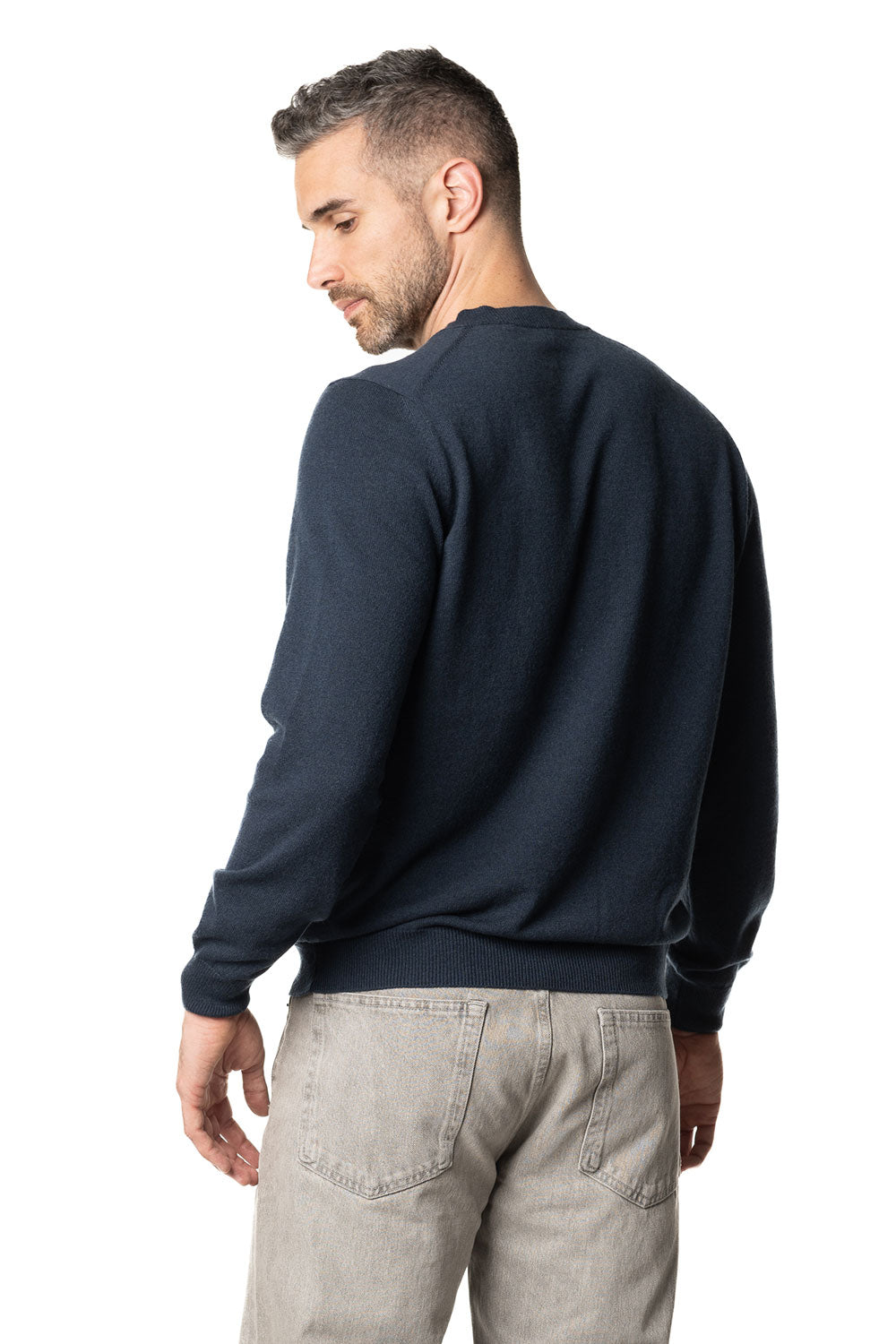  Maglione da uomo con scollo a V in cashmere 