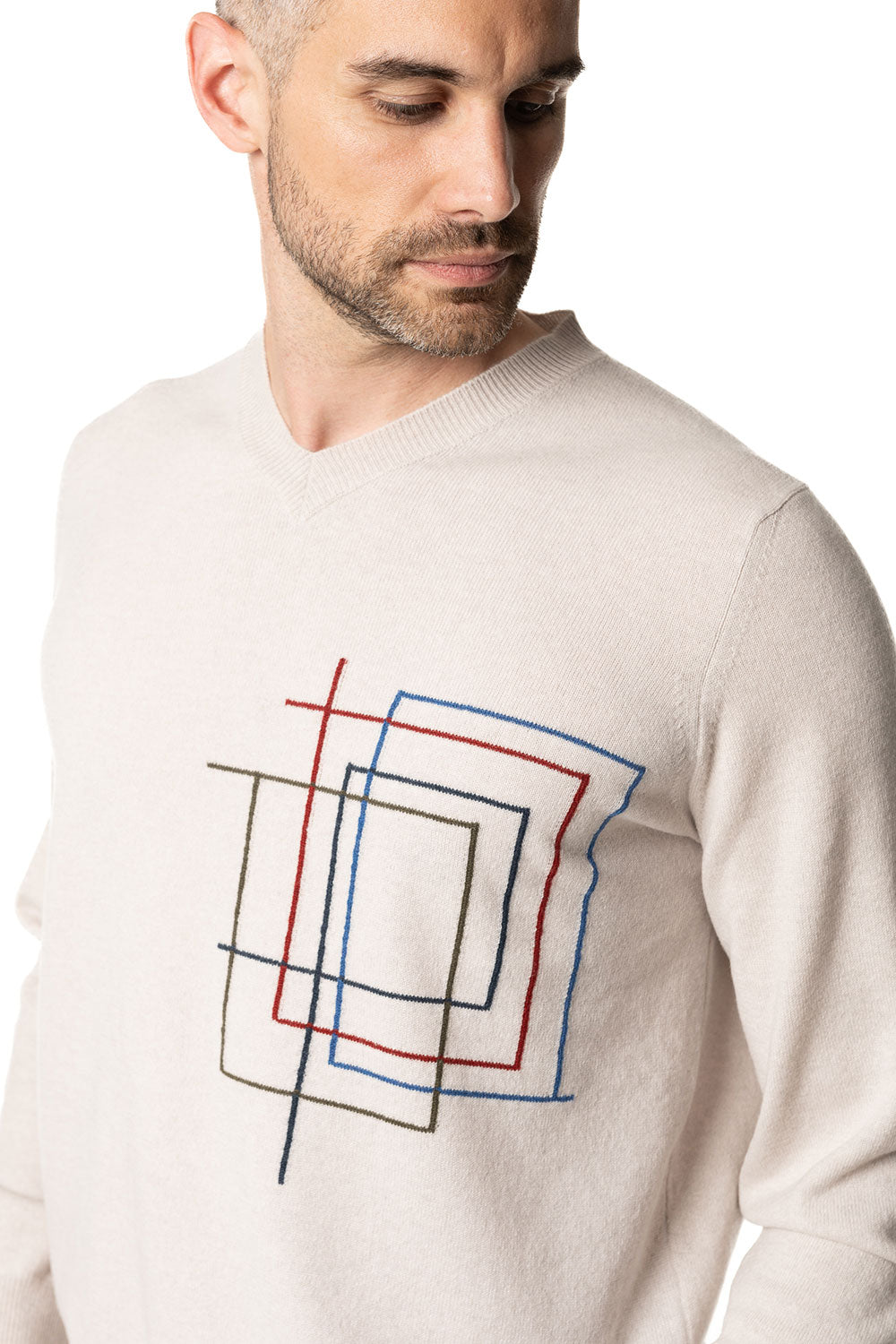  Maglione da uomo  in cashmere scollo a V