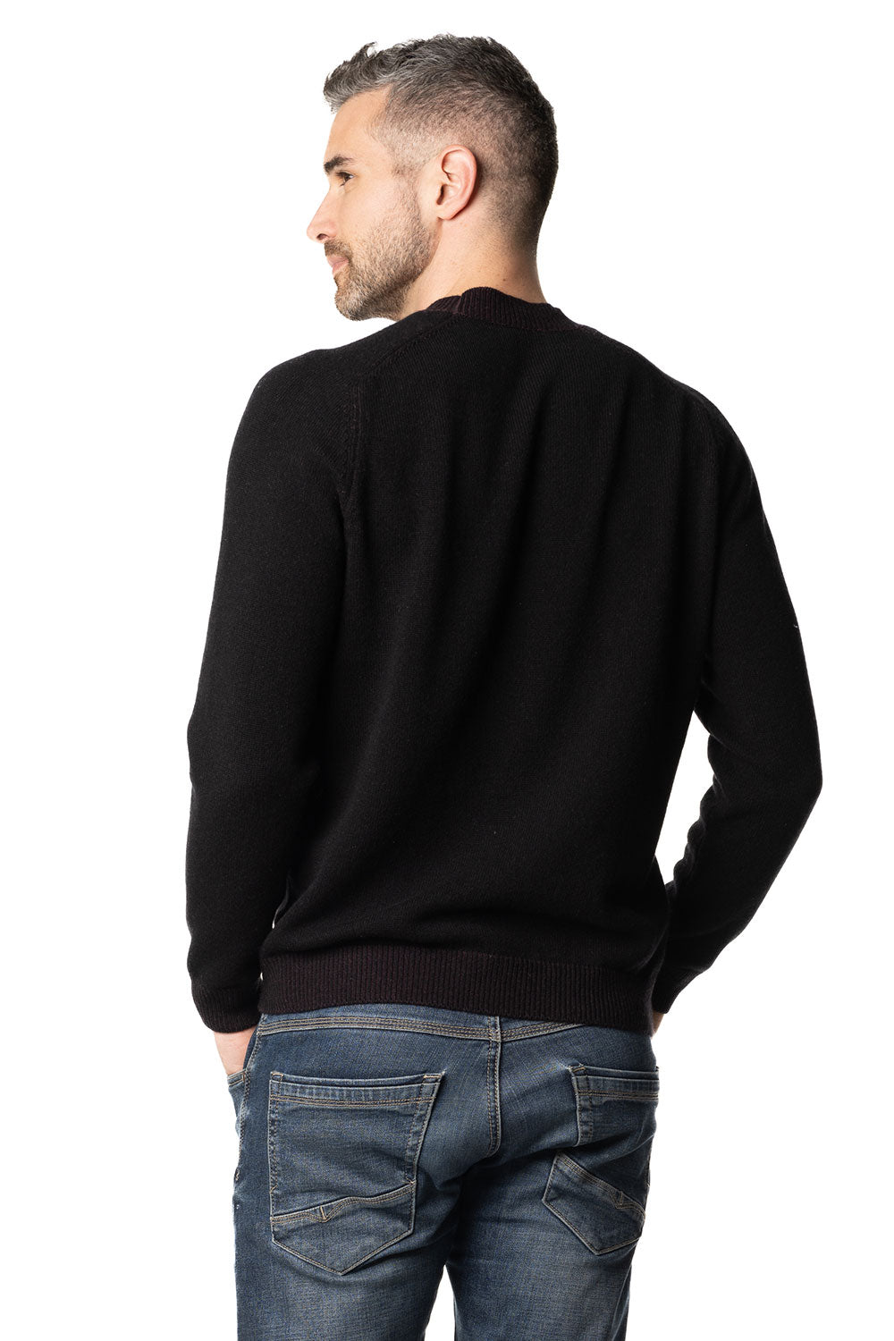 Girocollo in cashmere nero da uomo